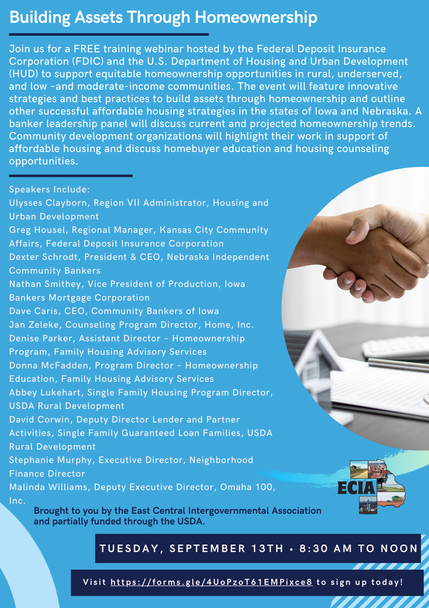 Building Assets Through Homeownership Training Flyer